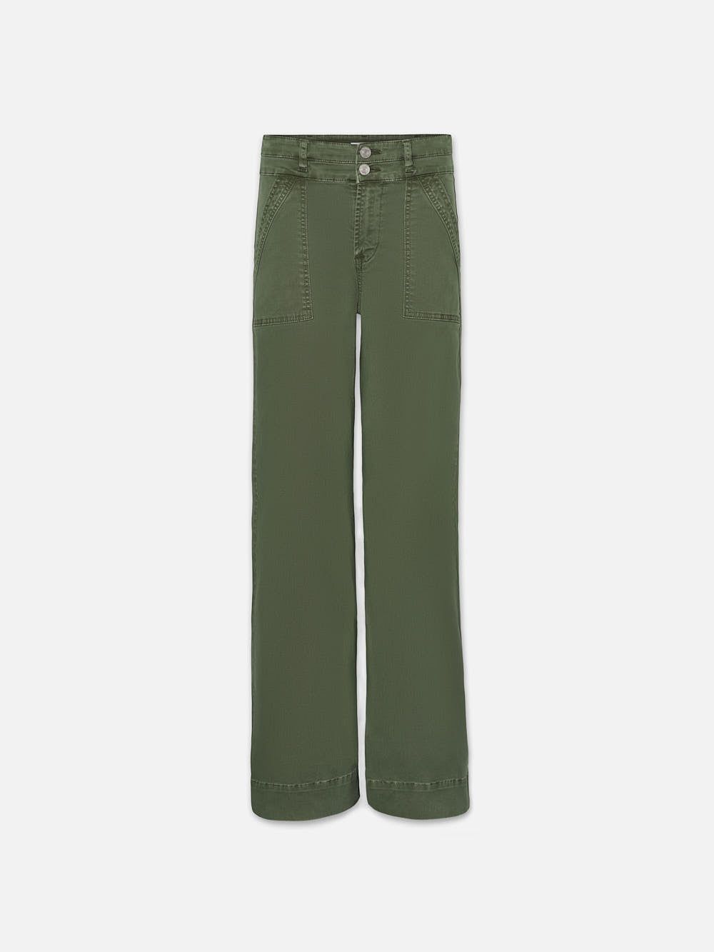 Double Waist Band Slim Palazzo -- Washed Surplus sold by Frame Denim