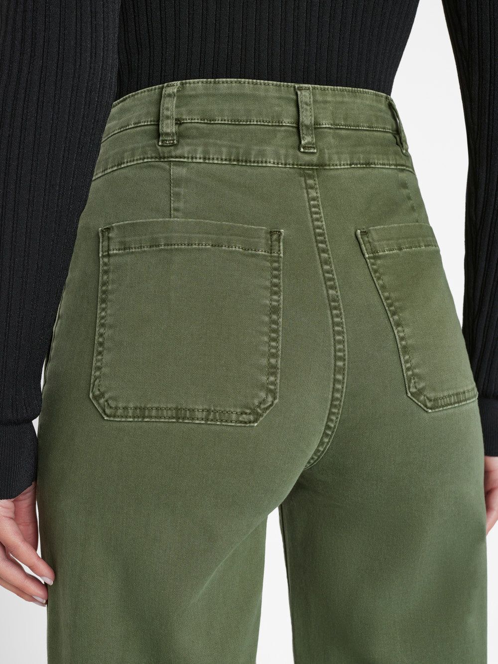 Double Waist Band Slim Palazzo -- Washed Surplus sold by Frame Denim product image thumbnail 4