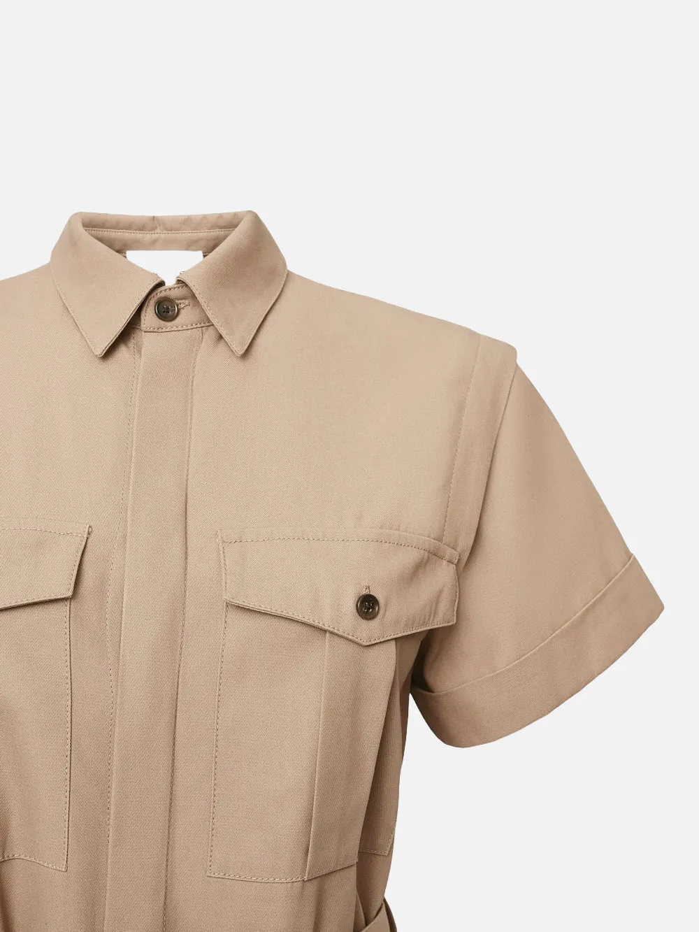 Utility Short Jumpsuit -- Khaki Tan sold by Frame Denim product image thumbnail 3