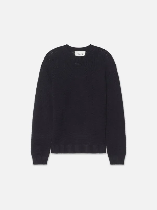 Cotton Blend Sweater -- Midnight Blue sold by Frame Denim