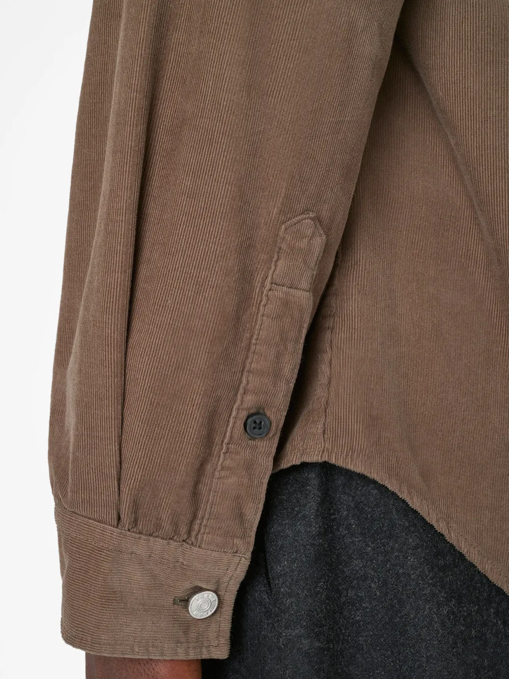 Double Pocket Micro Corduroy Shirt -- Mocha sold by Frame Denim product image thumbnail 4