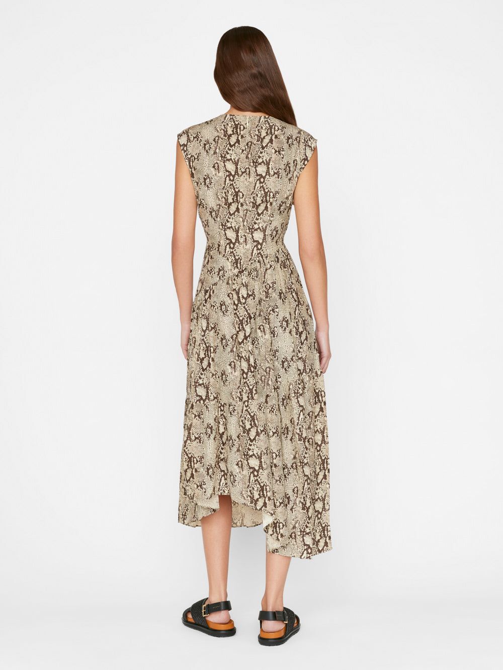 Gathered Seam Silk Dress -- Butter Multi sold by Frame Denim product image thumbnail 7