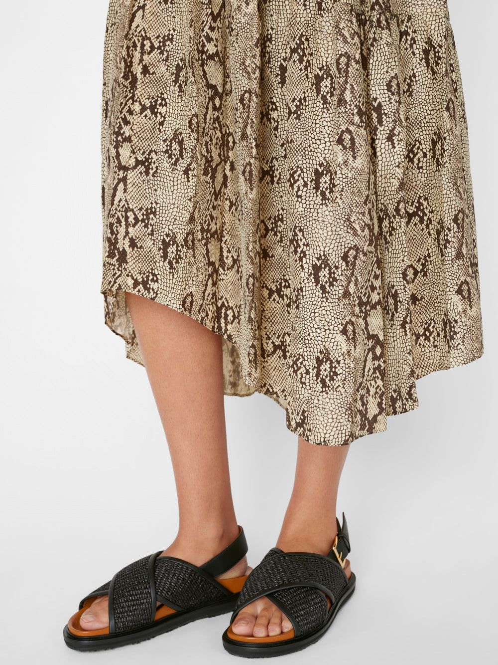 Gathered Seam Silk Dress -- Butter Multi sold by Frame Denim product image thumbnail 4