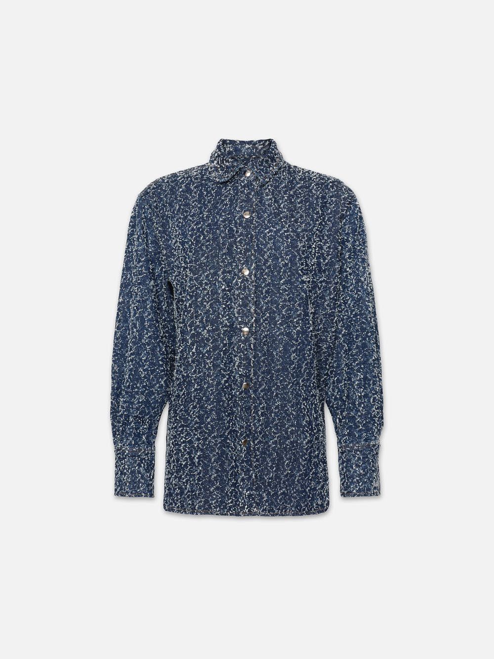 Oversized Shirt -- Indigo Boucle sold by Frame Denim