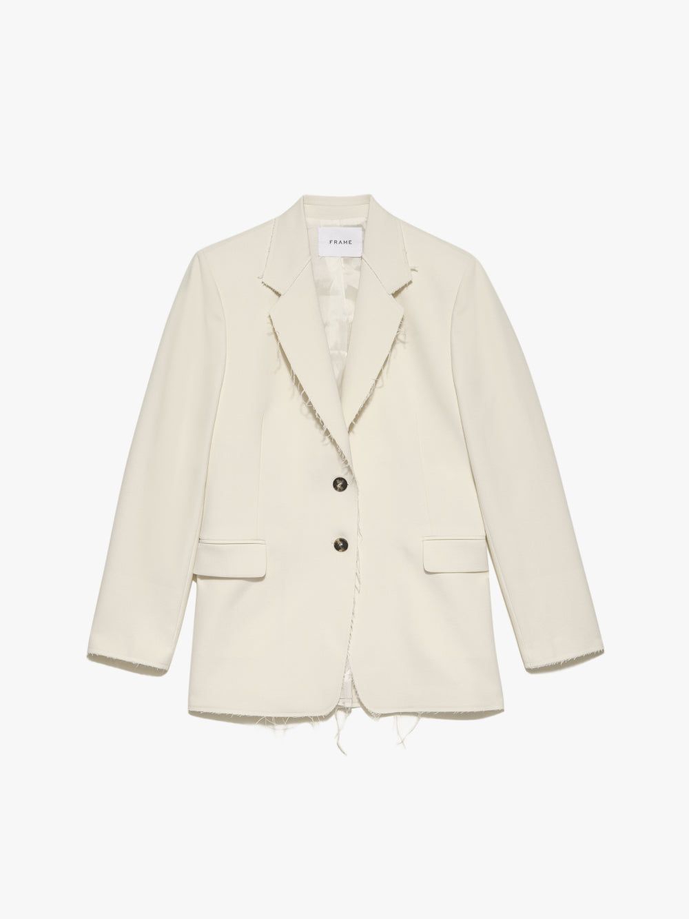 Oversized Raw Edge Blazer -- Off White sold by Frame Denim