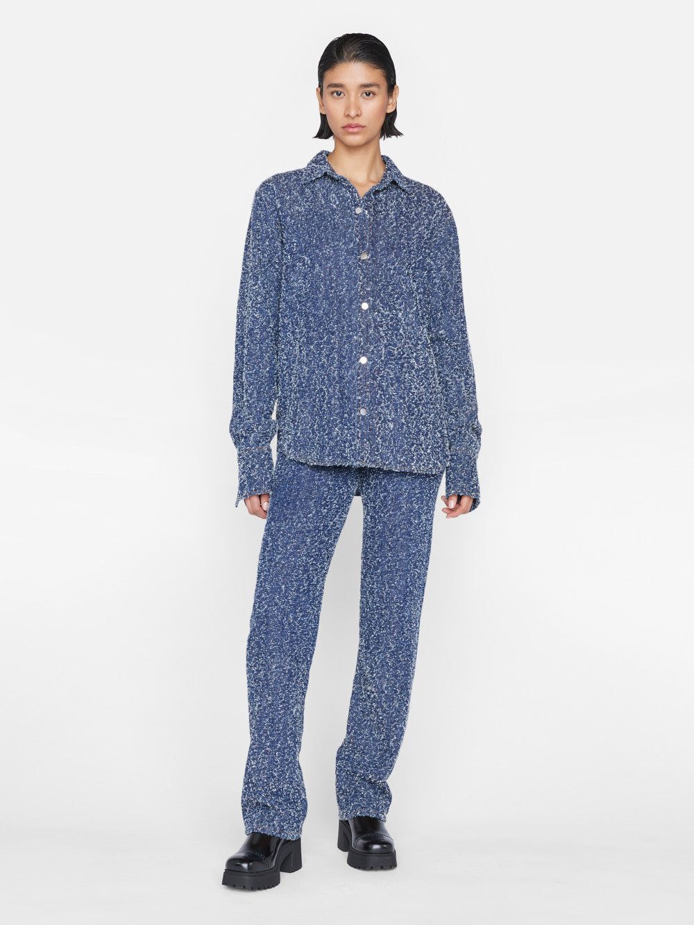 Oversized Shirt -- Indigo Boucle sold by Frame Denim product image thumbnail 3