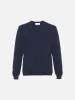 Duo Fold Long Sleeve Crew -- Navy sold by Frame Denim