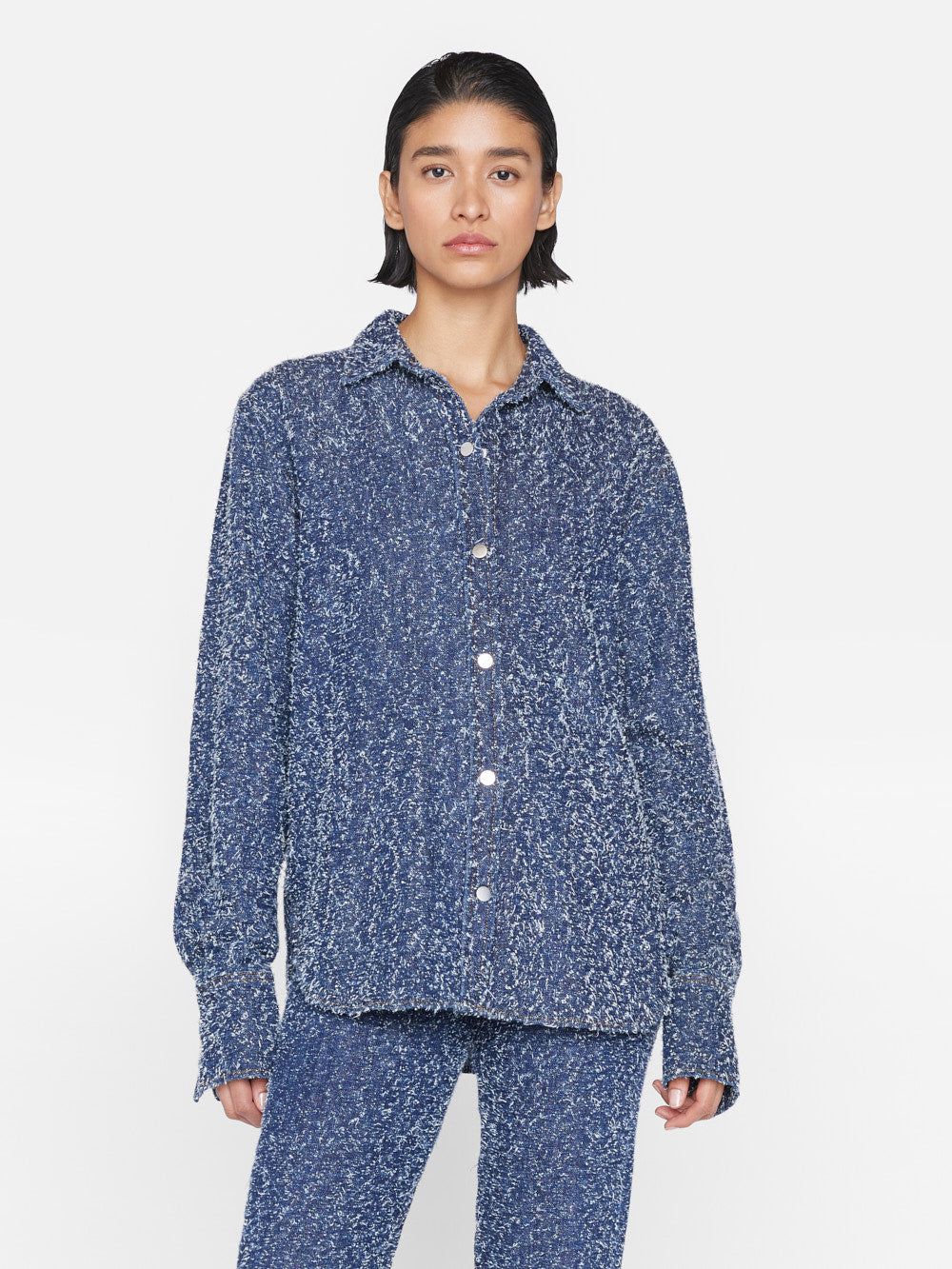 Oversized Shirt -- Indigo Boucle sold by Frame Denim product image thumbnail 2