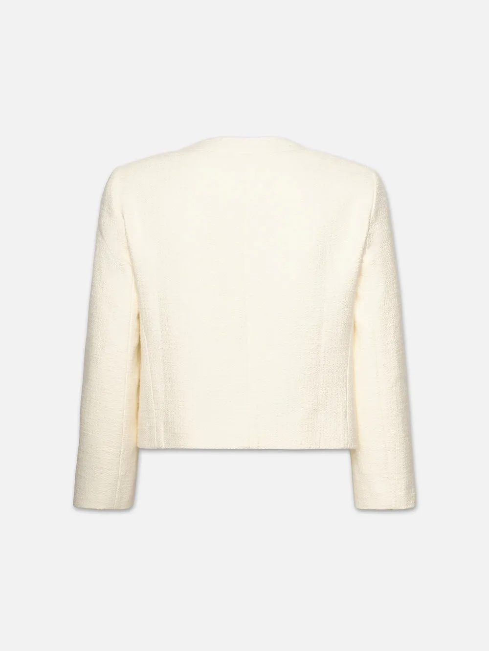 Collarless Button Front Jacket -- Cream sold by Frame Denim product image thumbnail 4