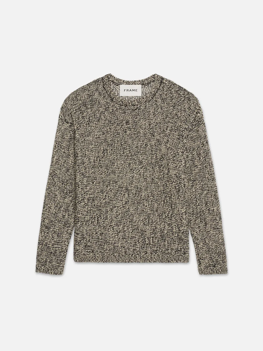 Linen Marl Sweater -- Beige/Melange sold by Frame Denim