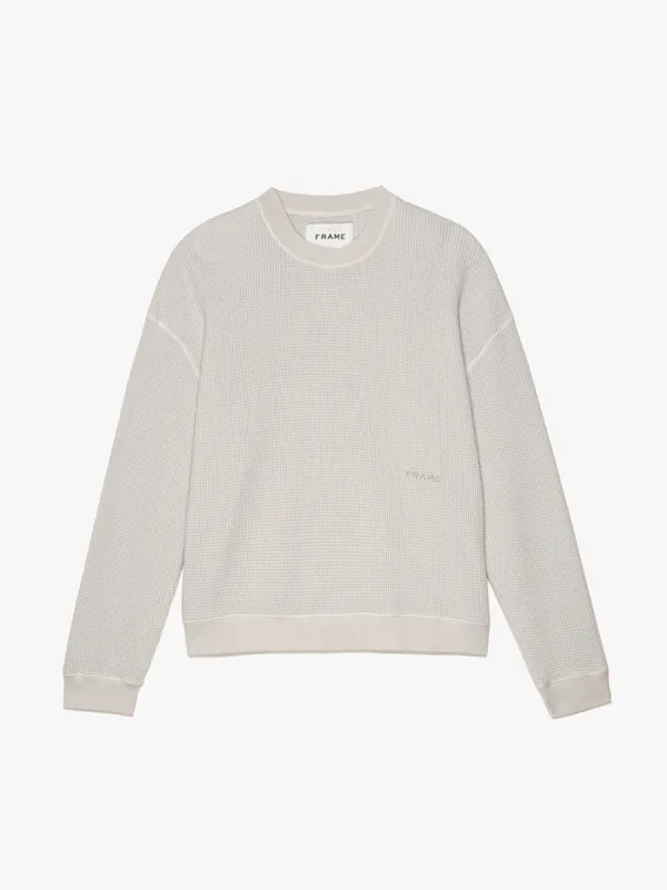Waffle Textured Sweatshirt -- Oatmeal sold by Frame Denim