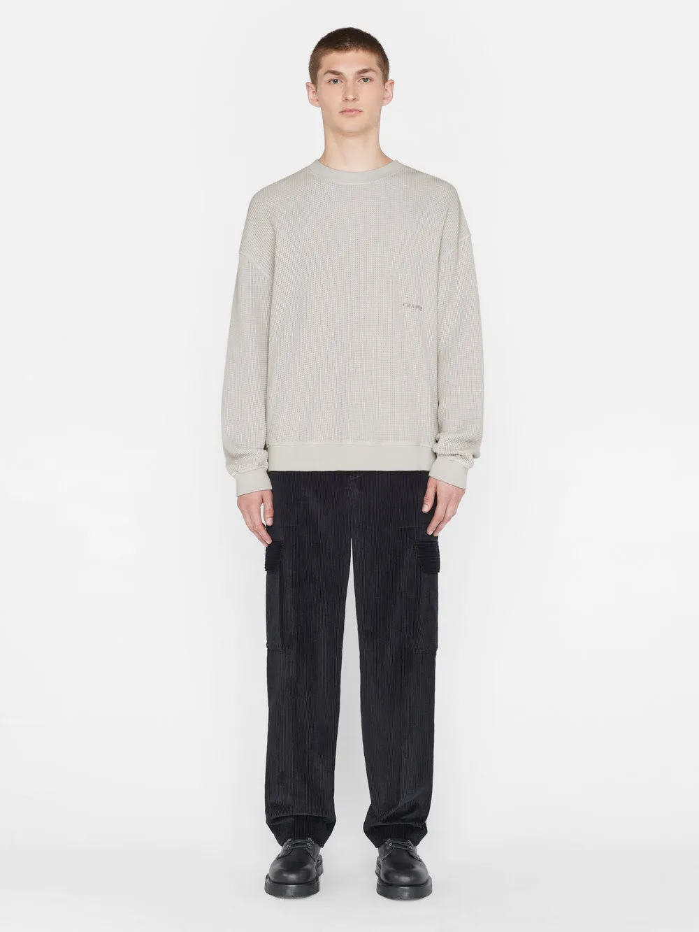 Waffle Textured Sweatshirt -- Oatmeal sold by Frame Denim product image thumbnail 2