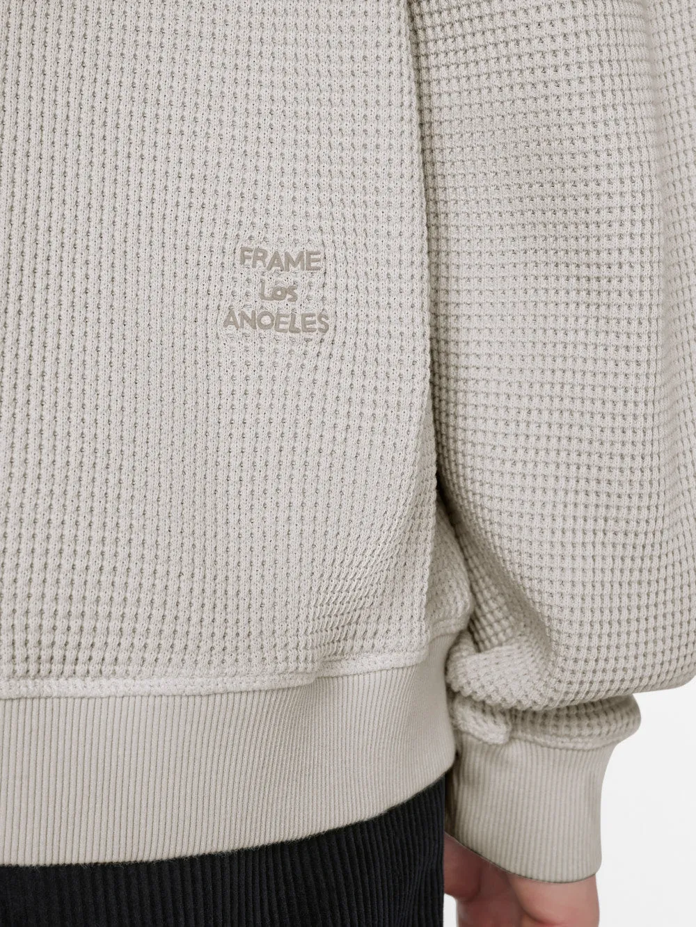 Waffle Textured Sweatshirt -- Oatmeal sold by Frame Denim product image thumbnail 5