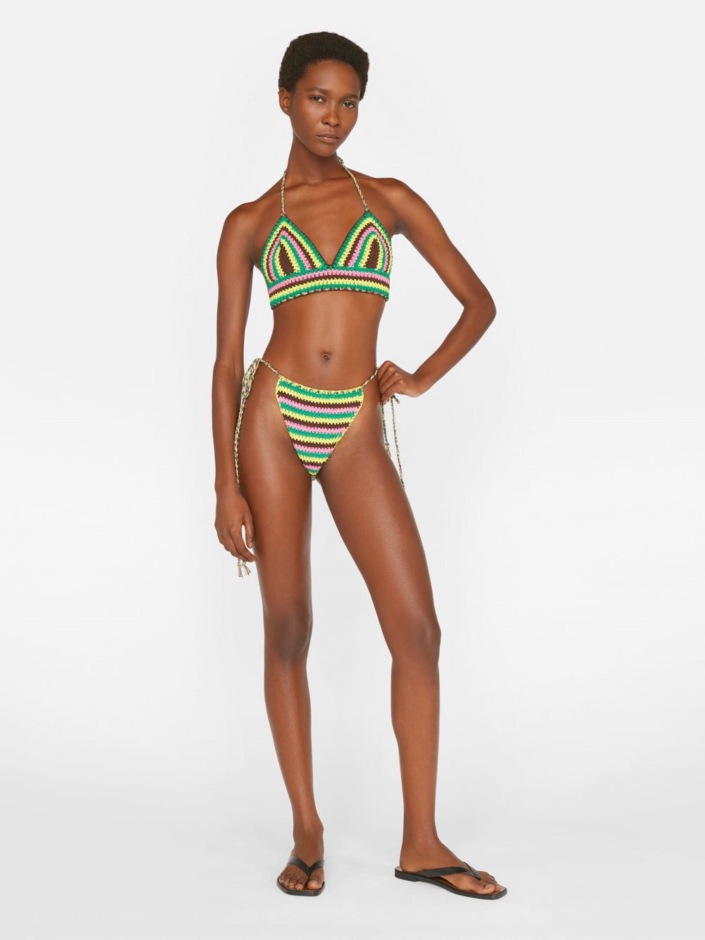 Crochet Bikini Bottom -- Hot Pink Multi sold by Frame Denim product image thumbnail 2