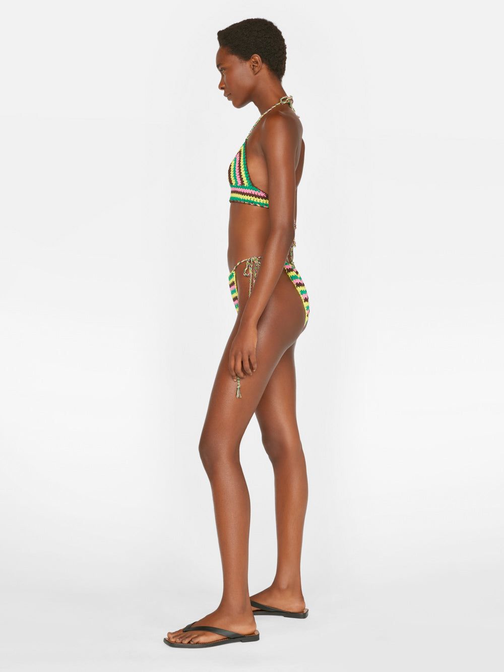 Crochet Bikini Bottom -- Hot Pink Multi sold by Frame Denim product image thumbnail 4