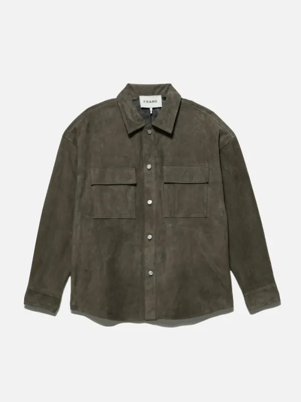 Clean Suede Shirt -- Mocha sold by Frame Denim