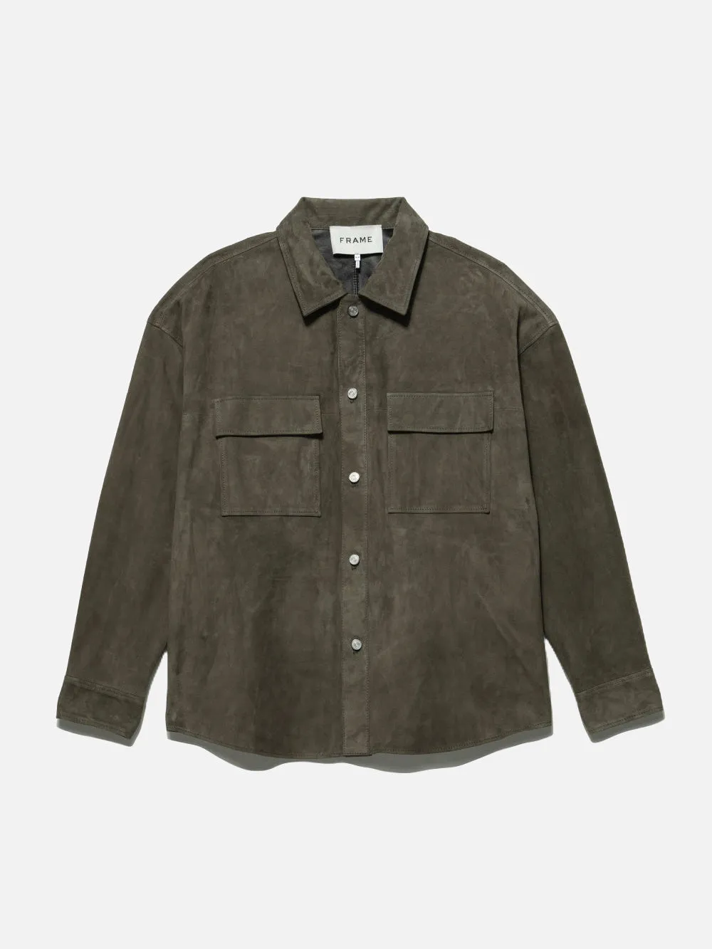 Clean Suede Shirt -- Mocha sold by Frame Denim