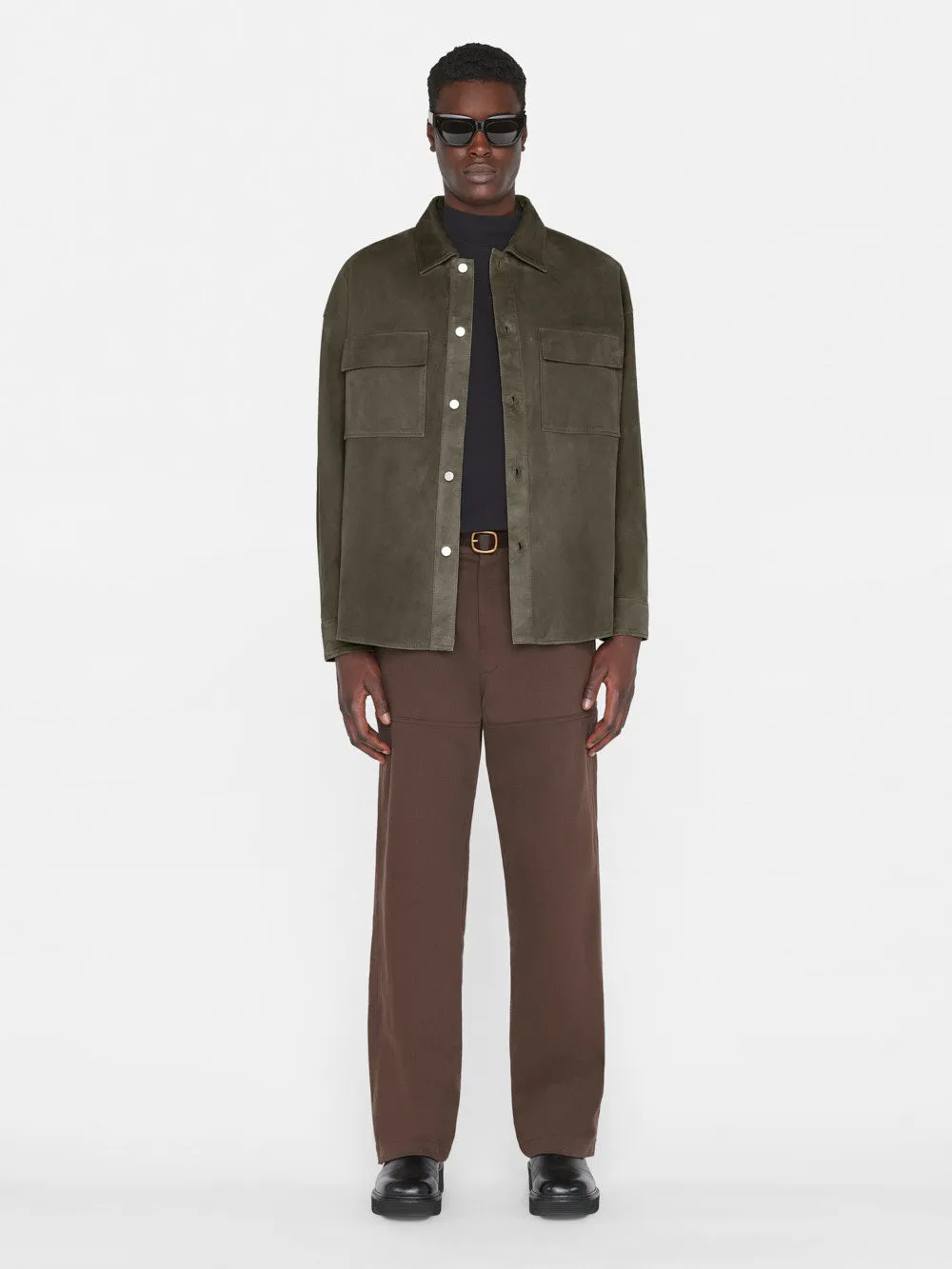 Clean Suede Shirt -- Mocha sold by Frame Denim product image thumbnail 2