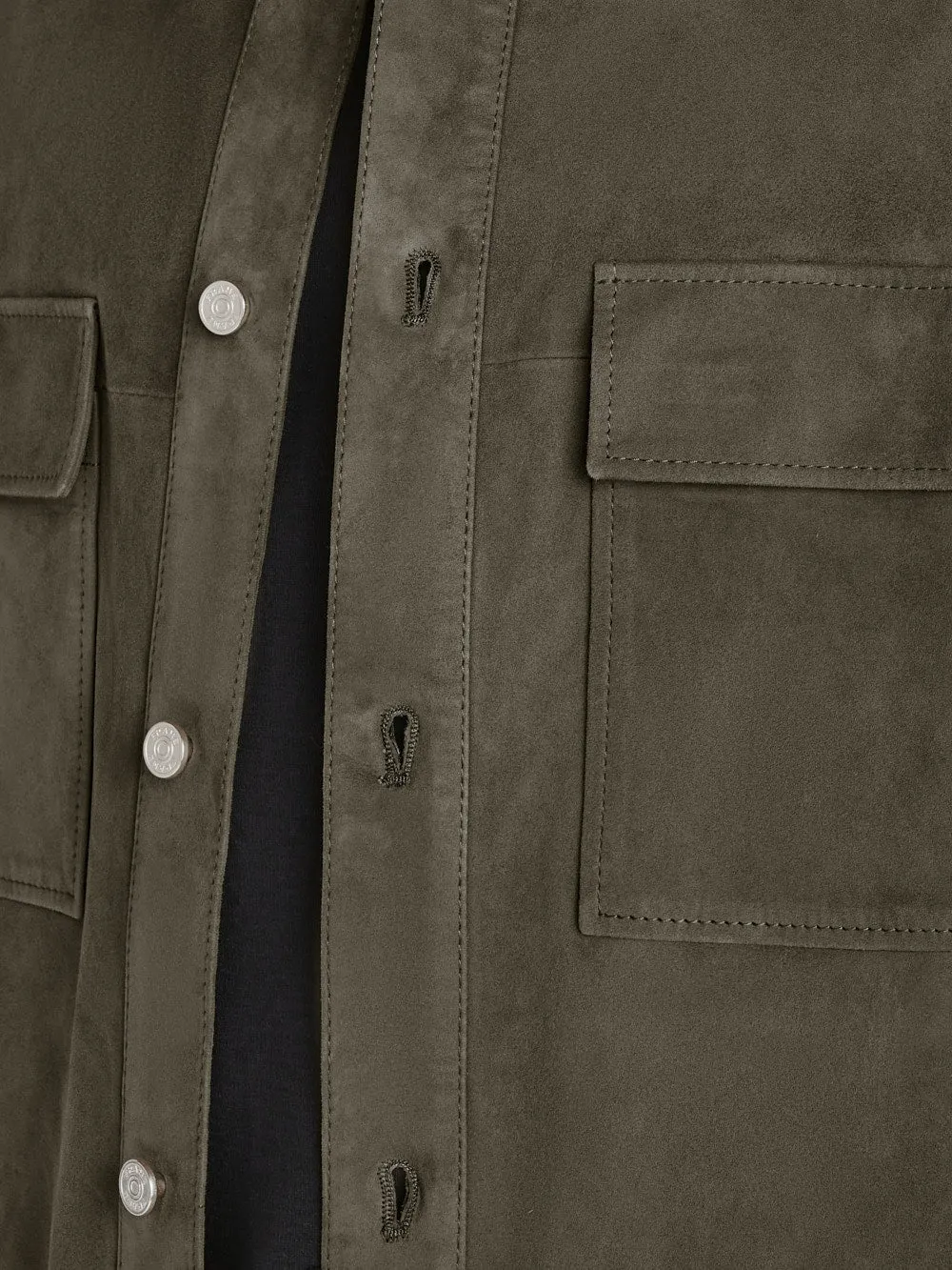 Clean Suede Shirt -- Mocha sold by Frame Denim product image thumbnail 4