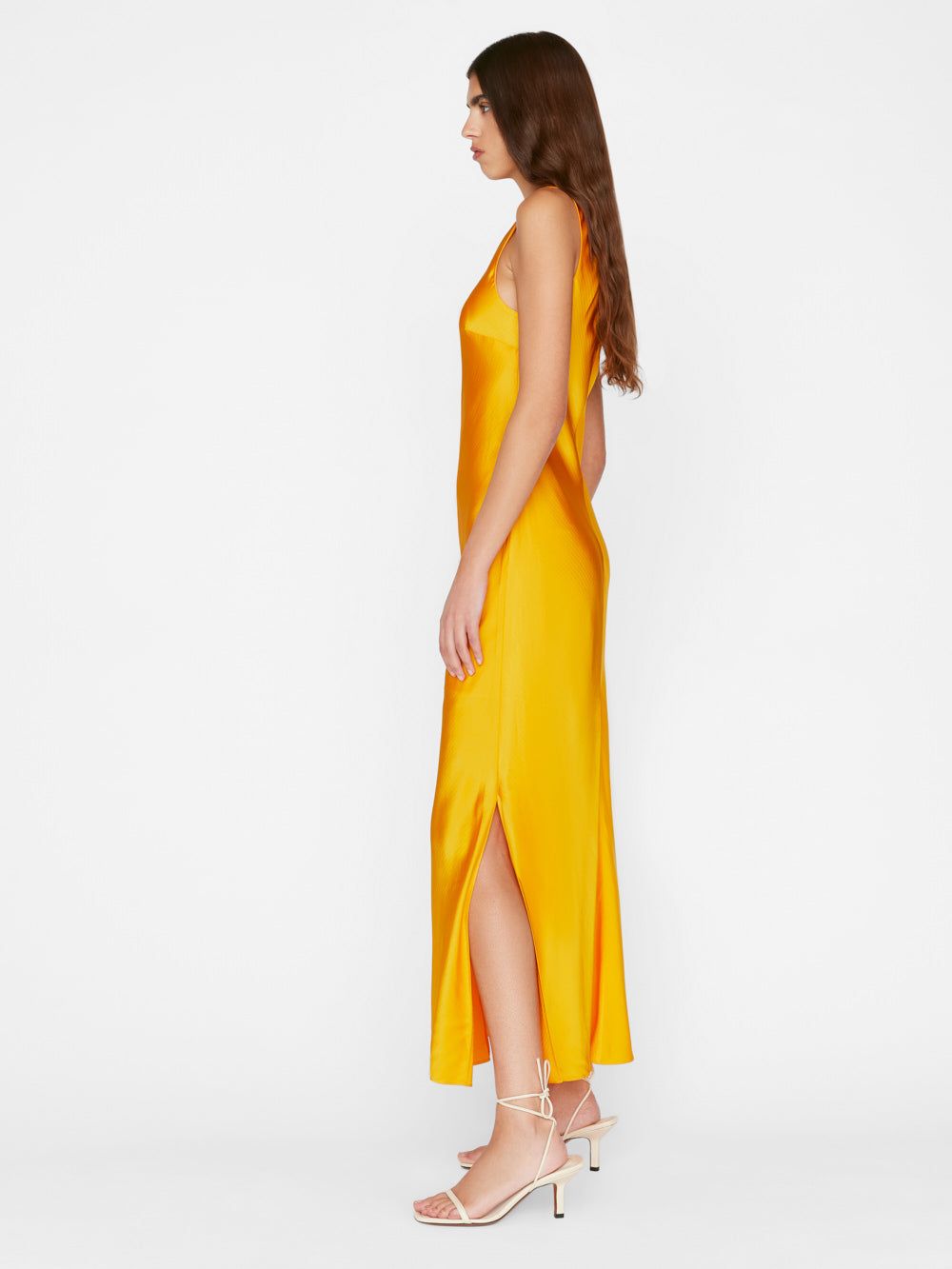 Lace Front Midi Dress -- Nectarine sold by Frame Denim product image thumbnail 5