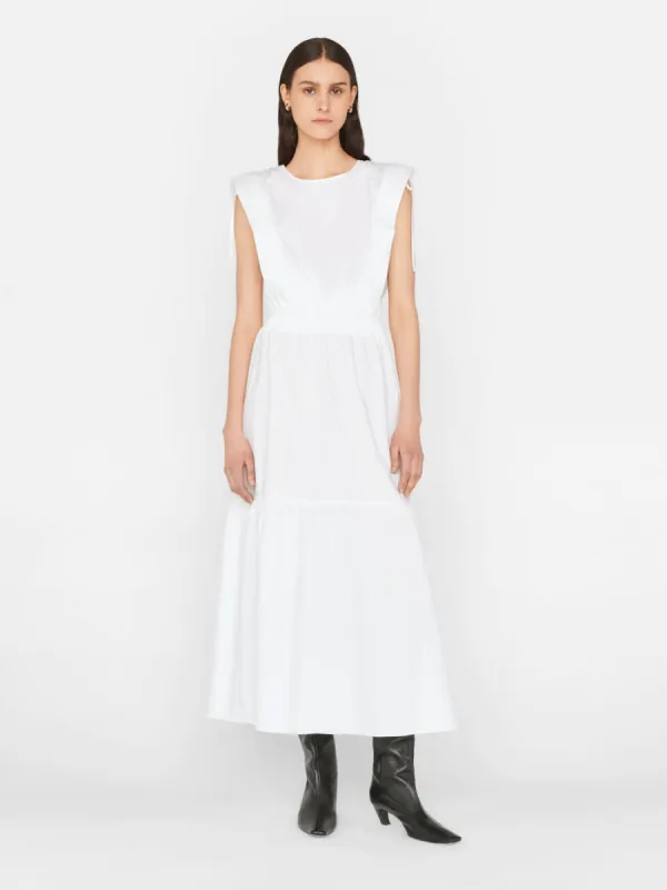 Cinched Shoulder Midi Dress -- Blanc sold by Frame Denim
