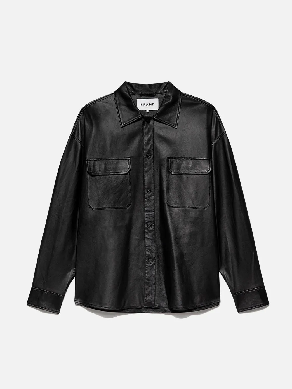 Leather Shirt -- Noir sold by Frame Denim