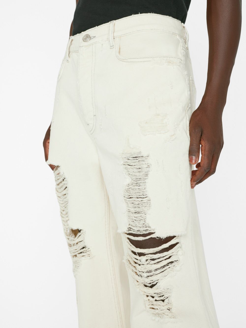 Extra Wide Leg Jean -- White Sand Destructed sold by Frame Denim product image thumbnail 4