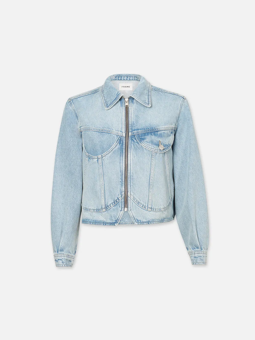 Heart Jacket -- Fizz Indigo sold by Frame Denim