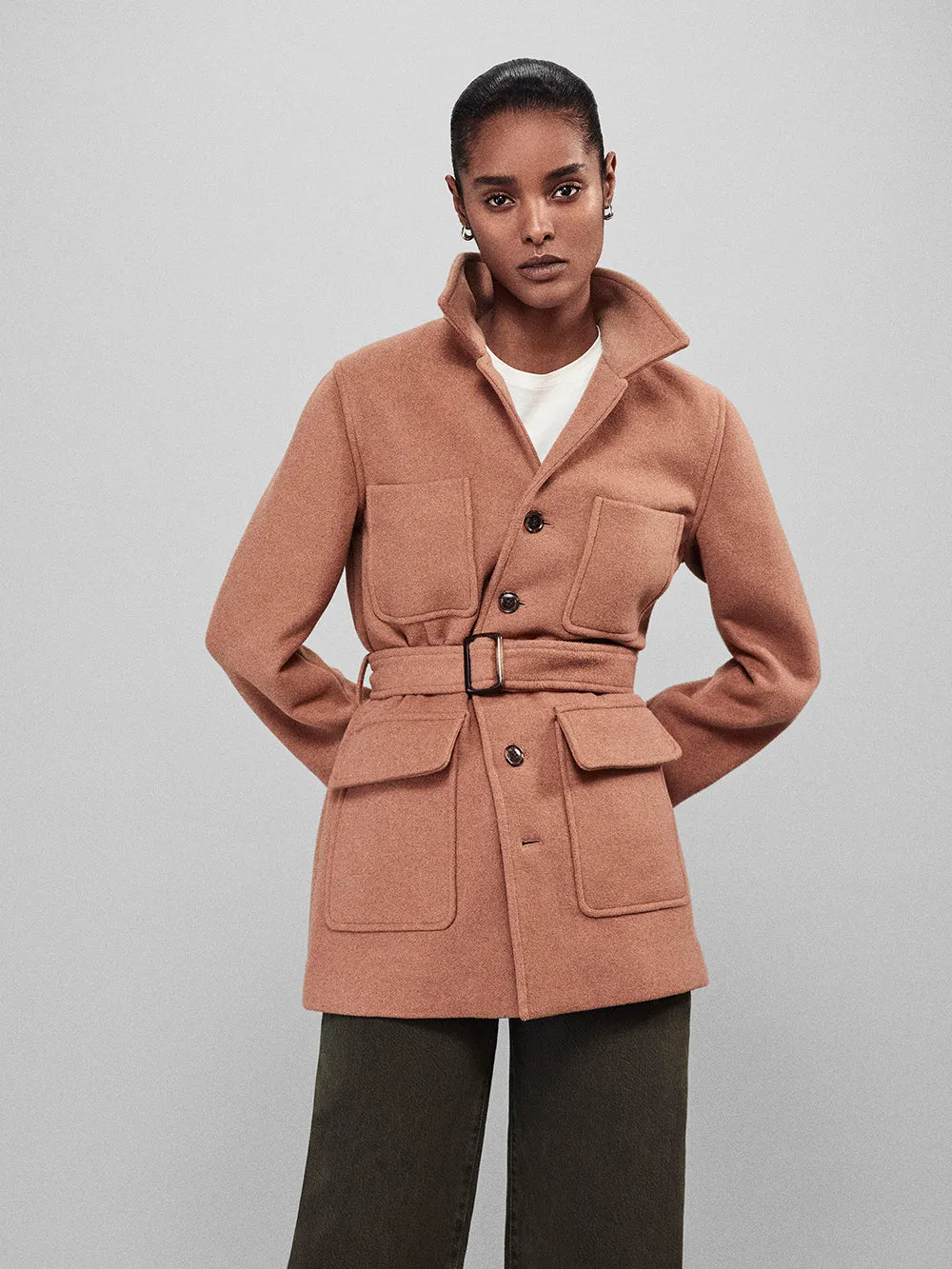 Melton Safari Jacket -- Light Camel sold by Frame Denim product image thumbnail 2