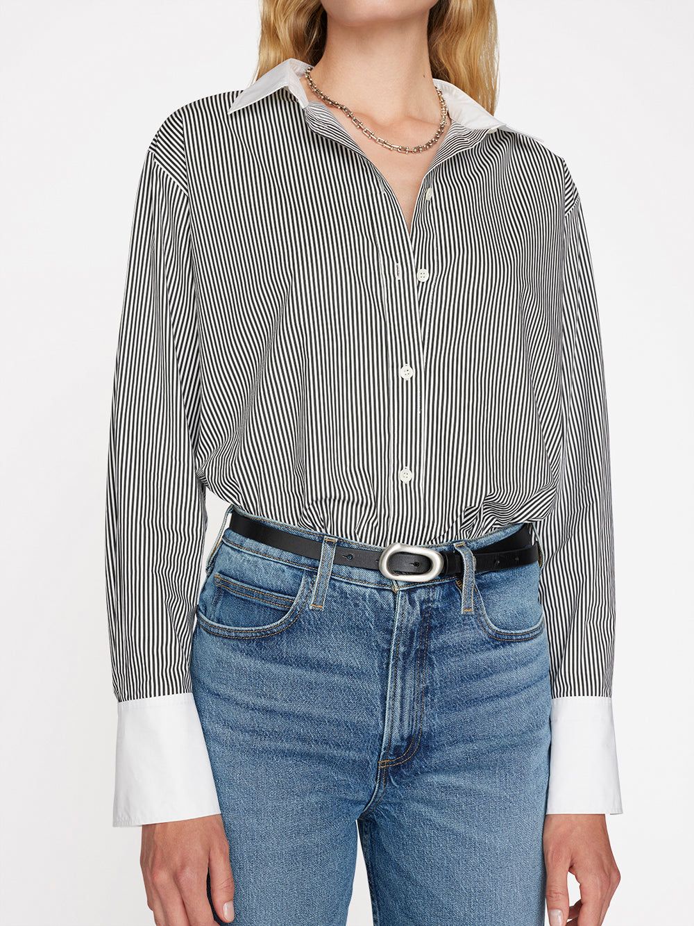 The Oversized Shirt -- Noir Multi sold by Frame Denim product image thumbnail 4