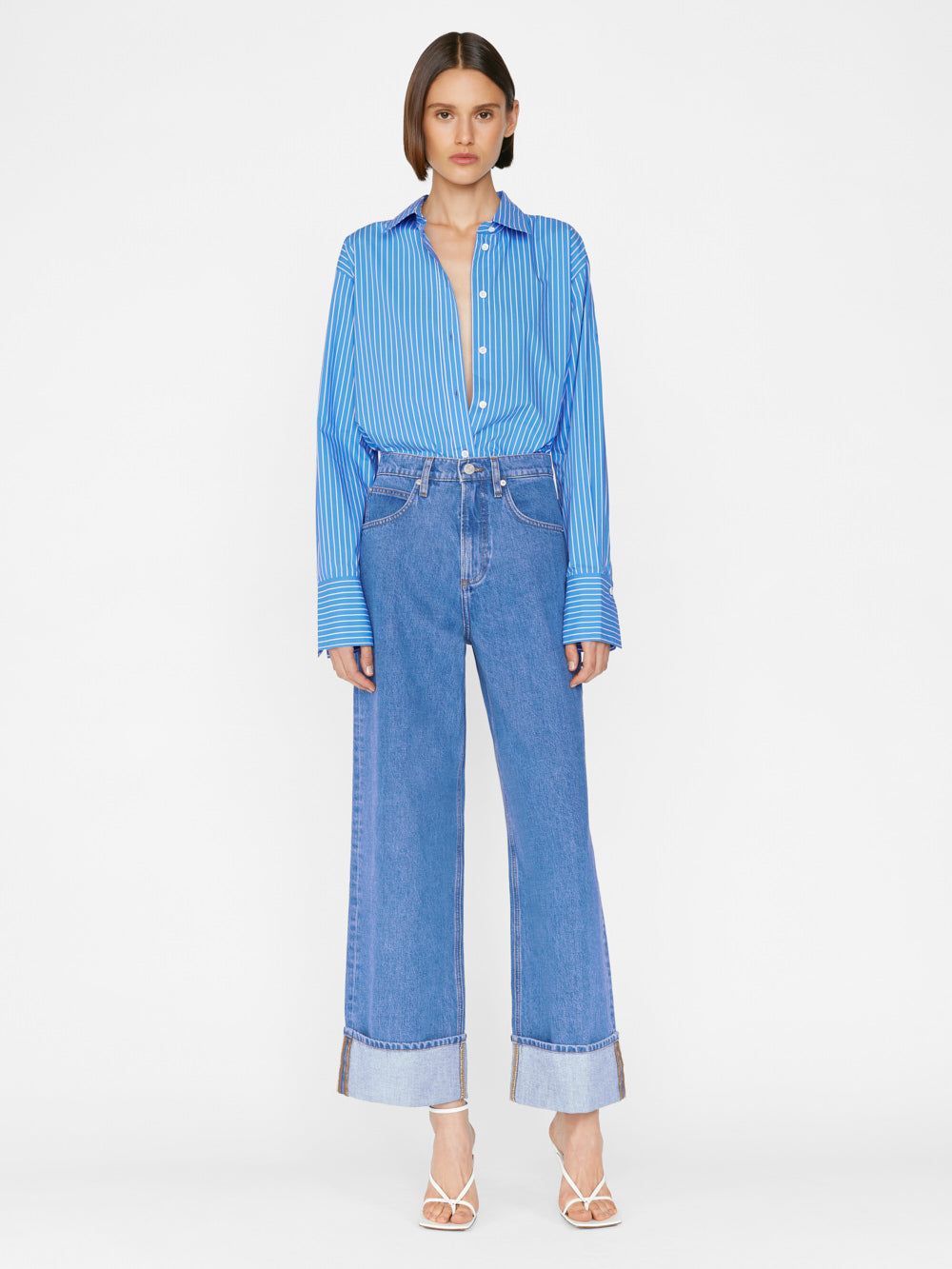 The Oversized Shirt -- Cornflower Multi sold by Frame Denim product image thumbnail 2