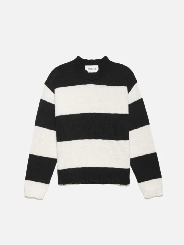Striped Sweater -- Noir/White made by Frame Denim