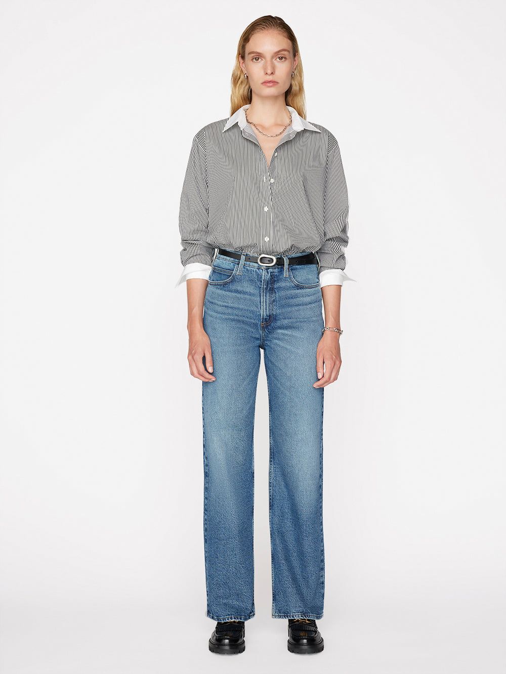 The Oversized Shirt -- Noir Multi sold by Frame Denim product image thumbnail 2