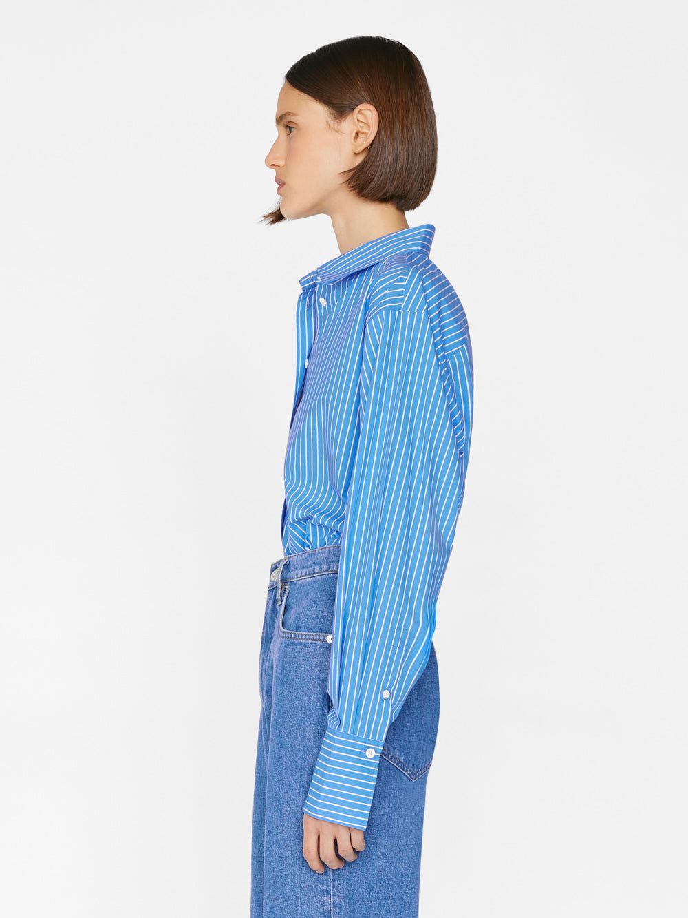 The Oversized Shirt -- Cornflower Multi sold by Frame Denim product image thumbnail 4