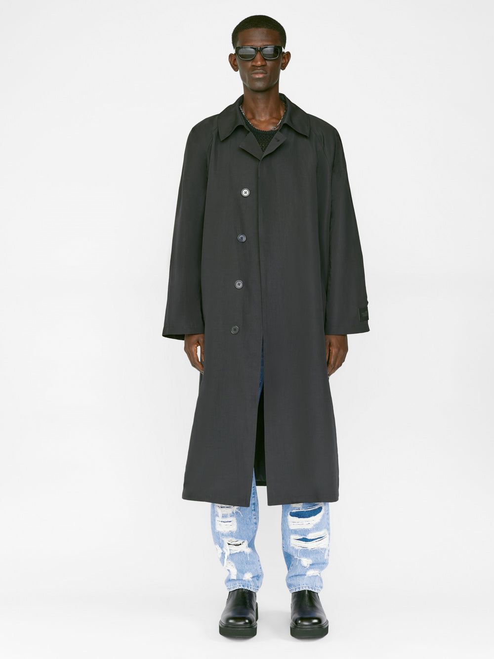 Relaxed Volume Trench -- Noir sold by Frame Denim product image thumbnail 7