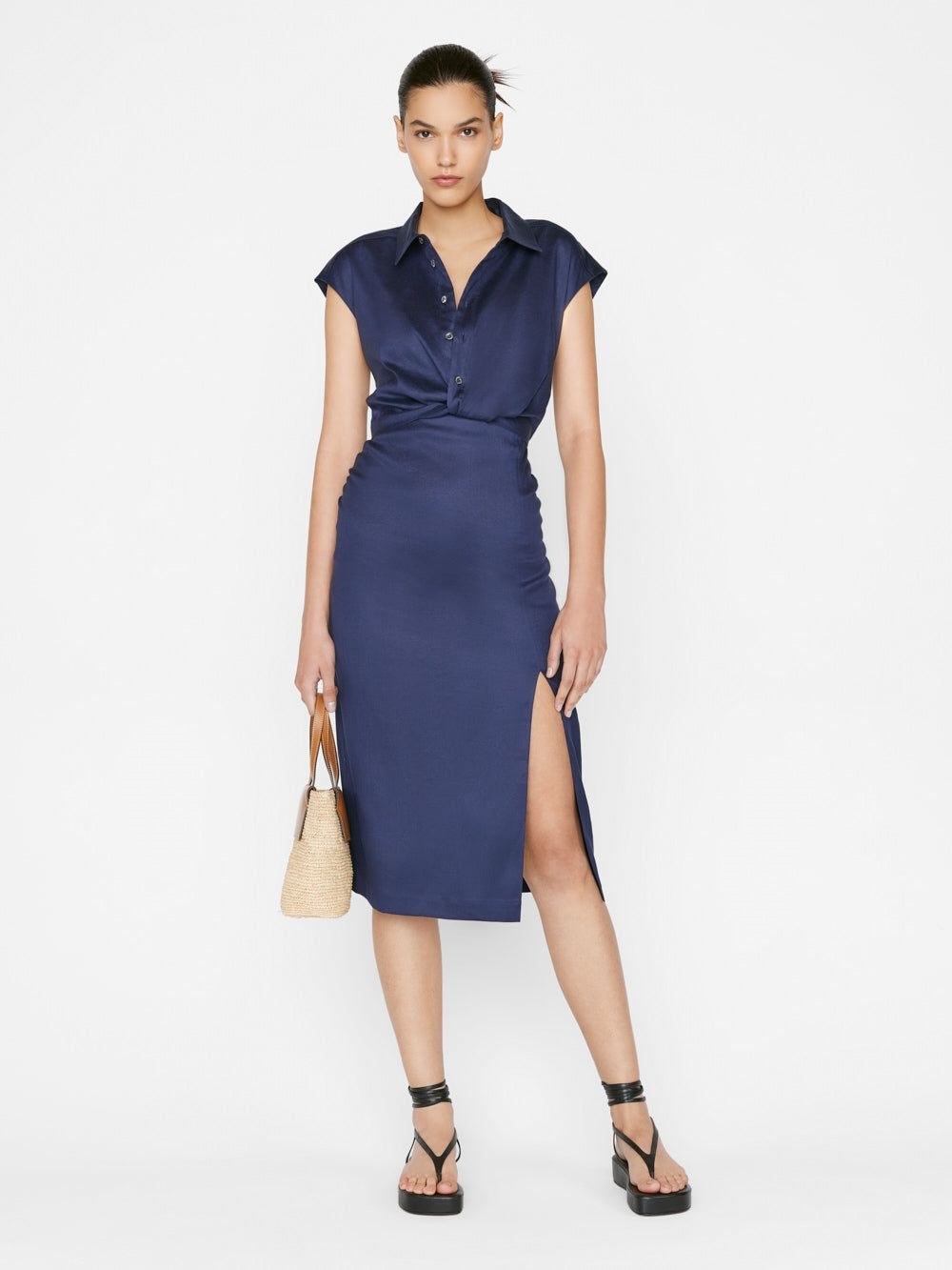 Sleeveless Twist Dress -- Navy sold by Frame Denim product image thumbnail 8