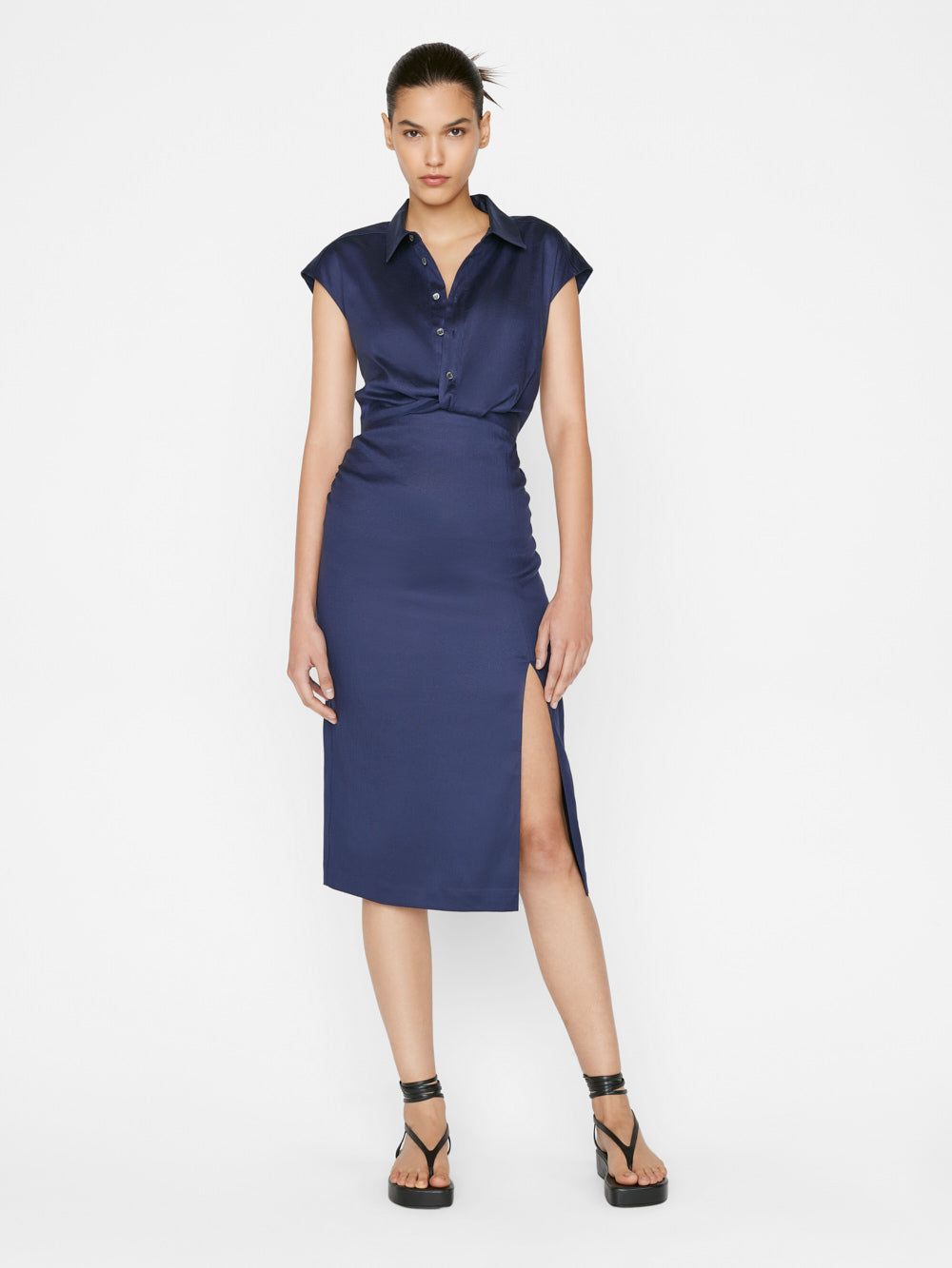 Sleeveless Twist Dress -- Navy sold by Frame Denim product image thumbnail 2