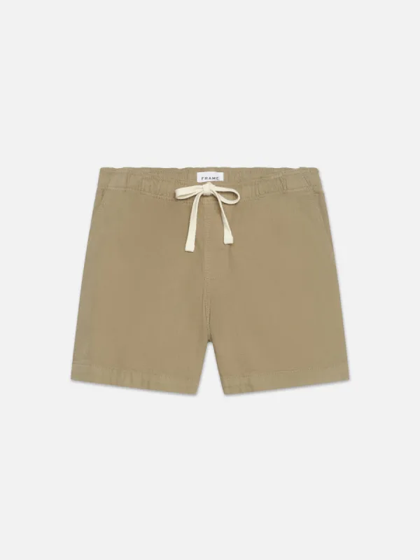 Textured Terry Short -- Dark Beige made by Frame Denim