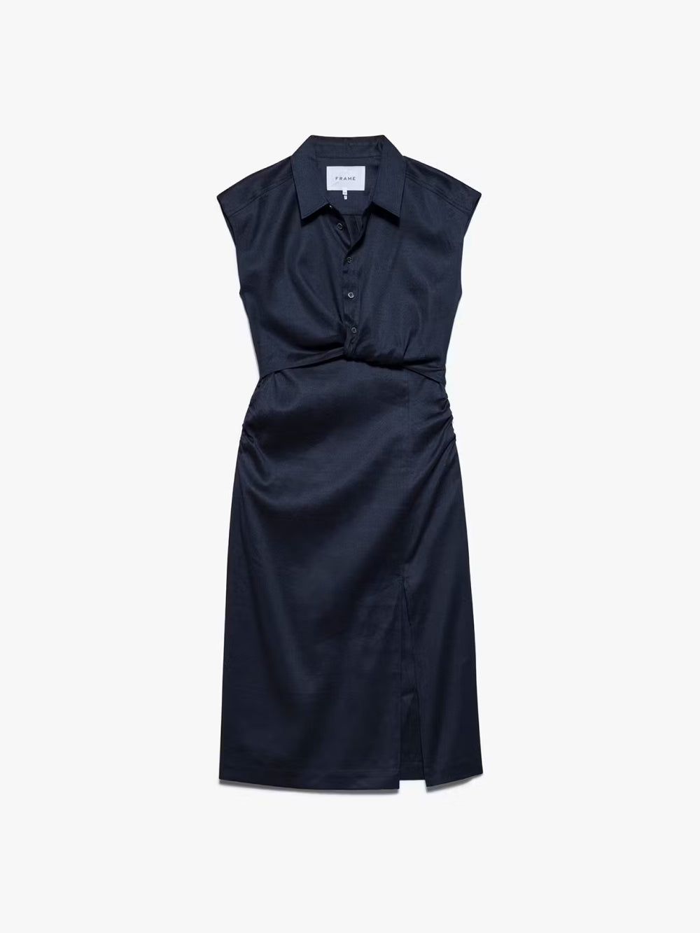Sleeveless Twist Dress -- Navy sold by Frame Denim