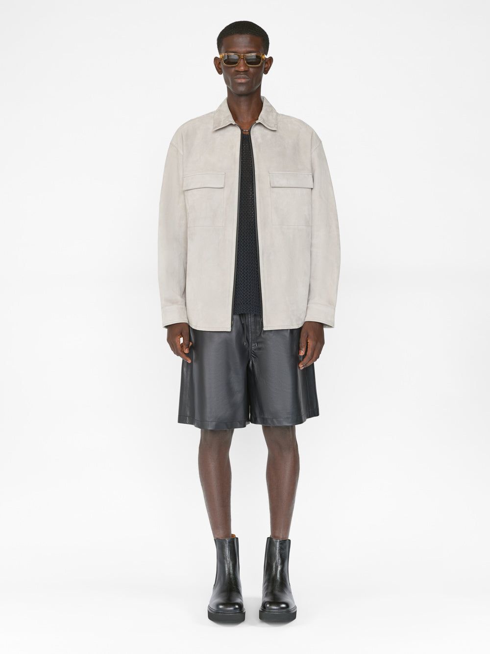 Suede Shirt -- Smoke Grey sold by Frame Denim product image thumbnail 2