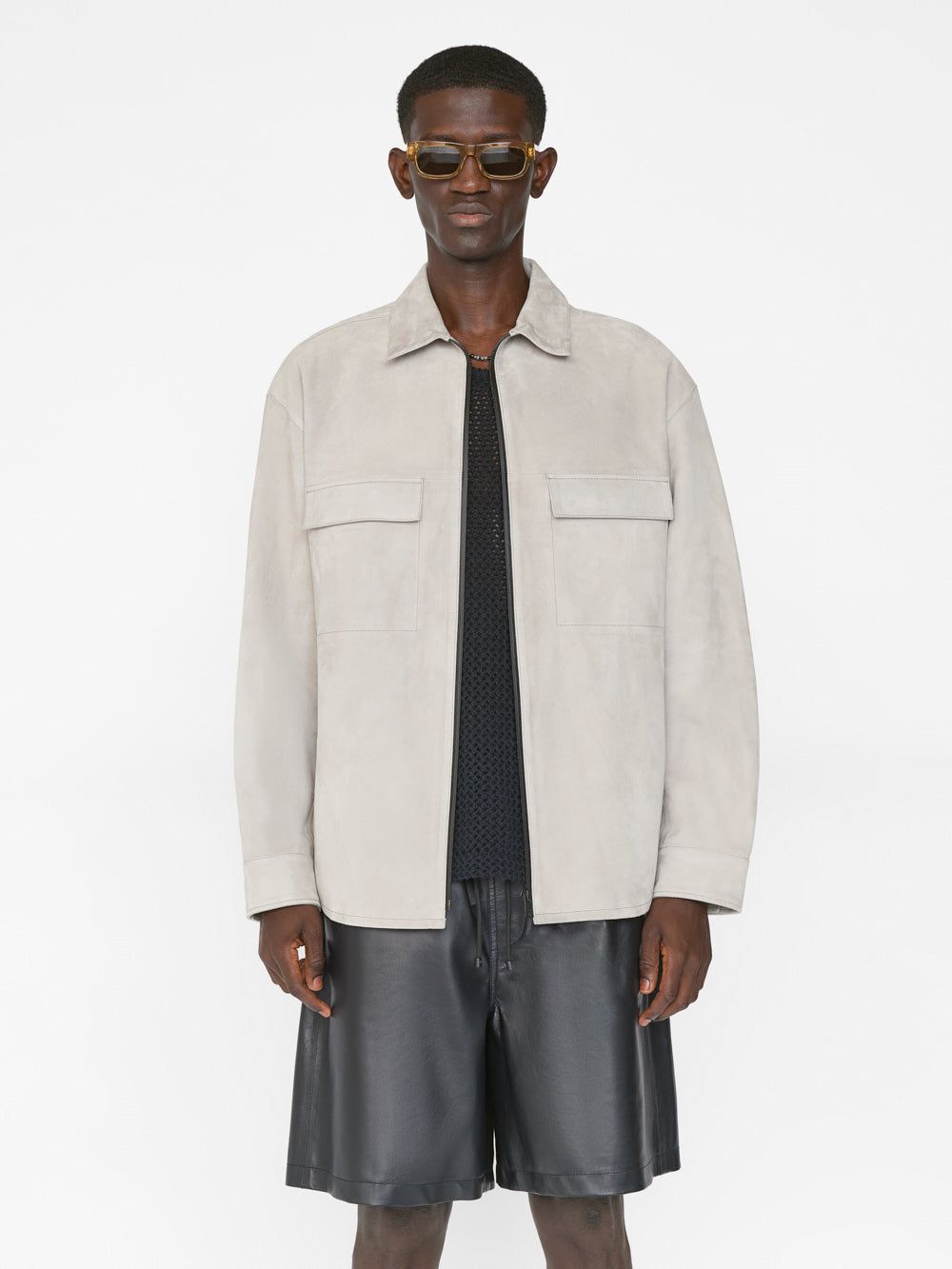 Suede Shirt -- Smoke Grey sold by Frame Denim product image thumbnail 3