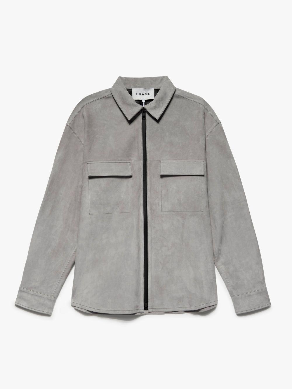 Suede Shirt -- Smoke Grey sold by Frame Denim