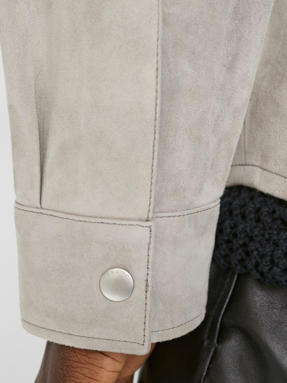 Suede Shirt -- Smoke Grey sold by Frame Denim product image thumbnail 4