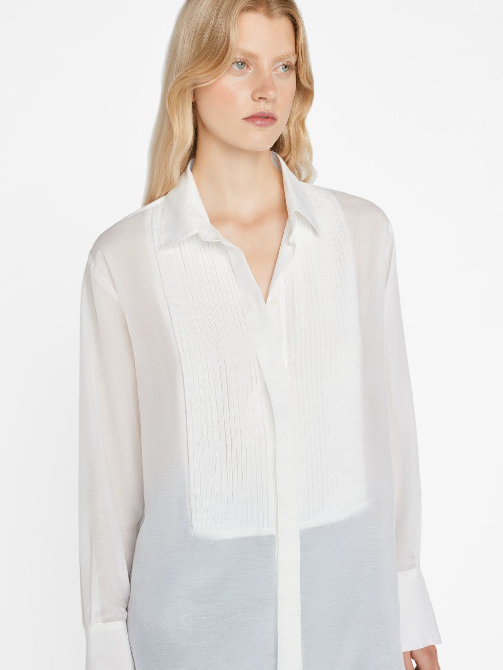 The Oversized Tuxedo Shirt -- Blanc sold by Frame Denim product image thumbnail 5