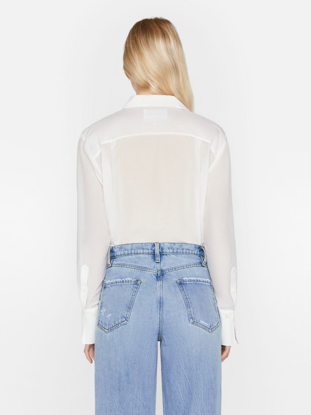 The Oversized Tuxedo Shirt -- Blanc sold by Frame Denim product image thumbnail 8