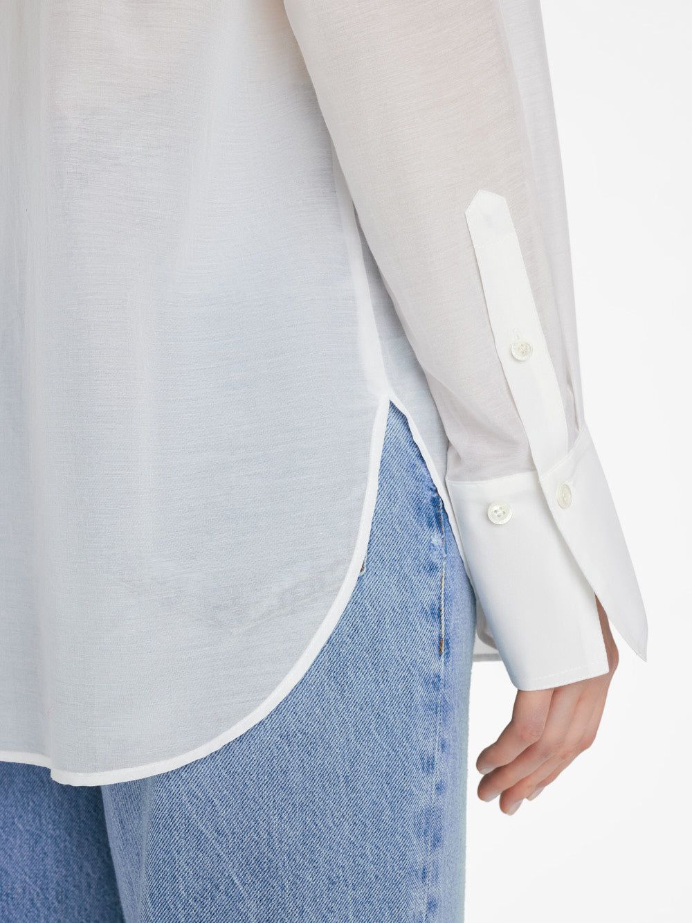 The Oversized Tuxedo Shirt -- Blanc sold by Frame Denim product image thumbnail 6