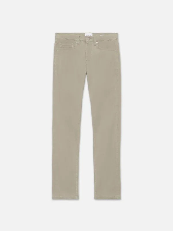 L'Homme Slim Brushed Twill -- Smoke Beige sold by Frame Denim