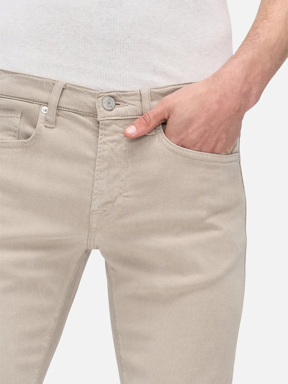 L'Homme Slim Brushed Twill -- Smoke Beige sold by Frame Denim product image thumbnail 2