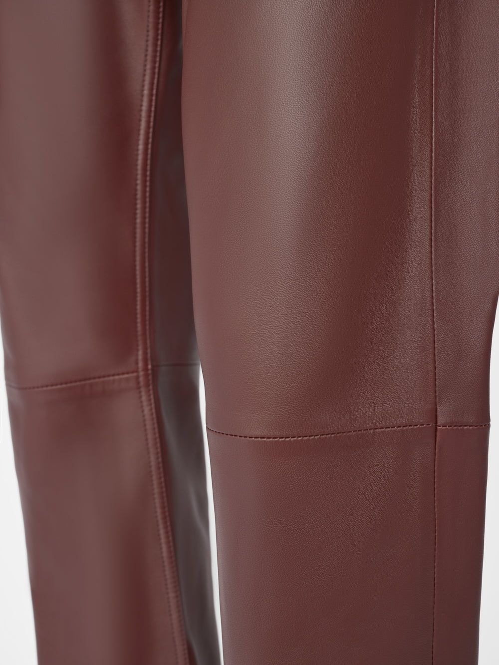 The Straight Leather Pant -- Dark Burgundy sold by Frame Denim product image thumbnail 4