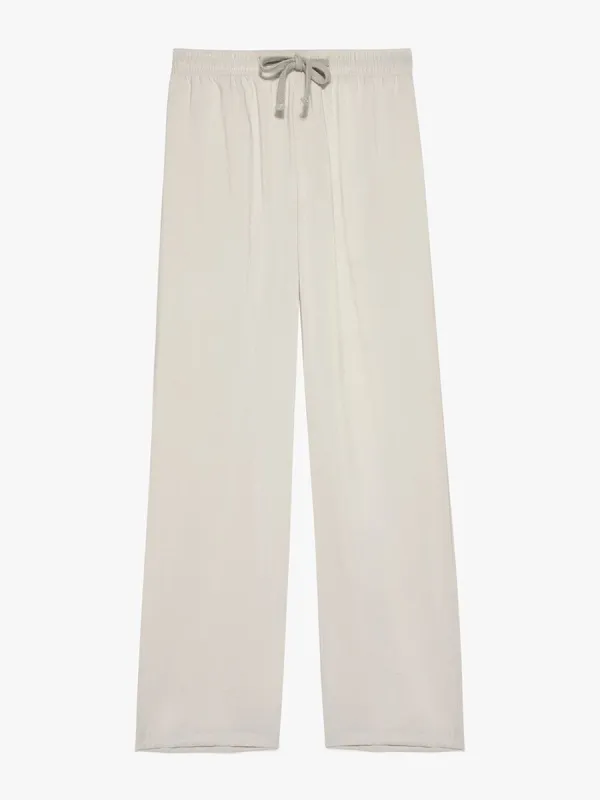 Silk Blend Holiday Pant -- Ecru sold by Frame Denim